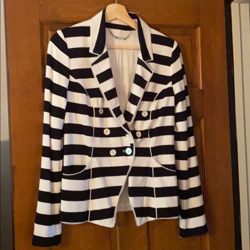 Black and White Striped Jacket